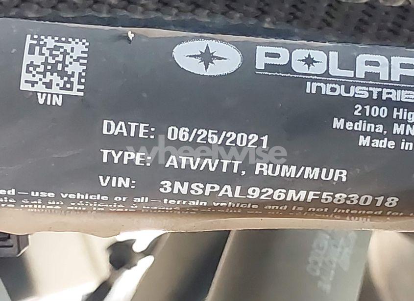 Photo 10 of 2021 Polaris Rzr TURBO S (VIN 3NSPAL926MF583018)