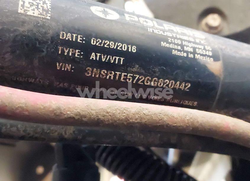 Photo 10 of 2016 Polaris Ranger 570 EPS FULL-SIZE (VIN 3NSRTE572GG820442)