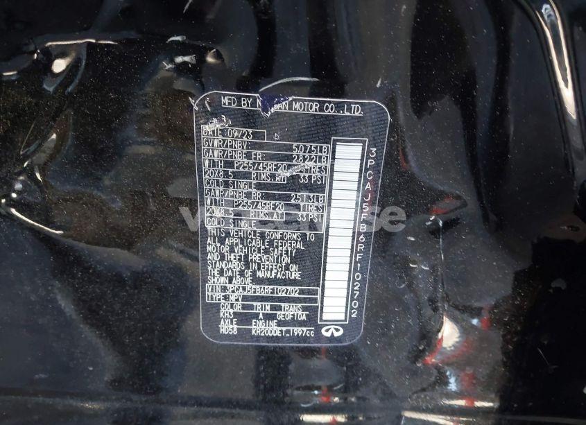 Photo 9 of 2024 Infiniti Qx50 SPORT AWD (VIN 3PCAJ5FB6RF102702)