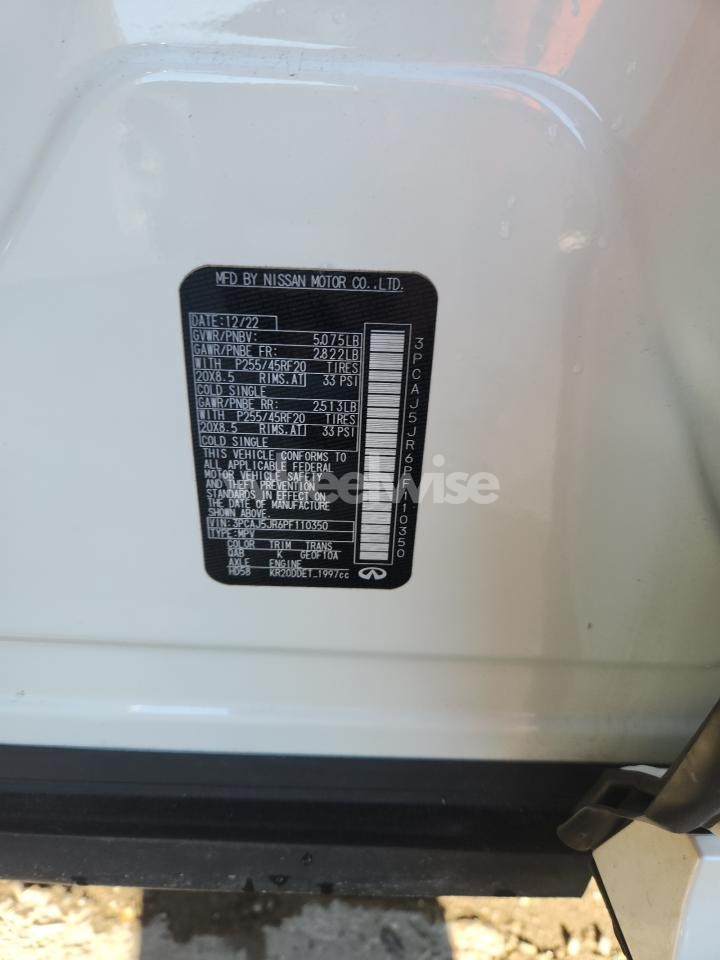 Photo 13 of 2023 INFINITI QX55 LUXE (VIN 3PCAJ5JR6PF110350)