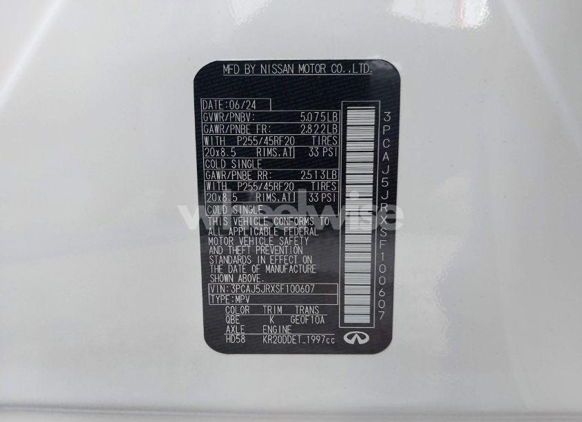 Photo 9 of 2025 Infiniti Qx55 LUXE AWD (VIN 3PCAJ5JRXSF100607)