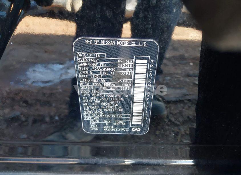 Photo 9 of 2019 Infiniti Qx50 ESSENTIAL (VIN 3PCAJ5M14KF101175)