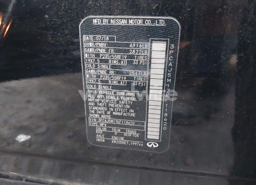 Photo 9 of 2019 Infiniti Qx50 ESSENTIAL (VIN 3PCAJ5M17KF118620)