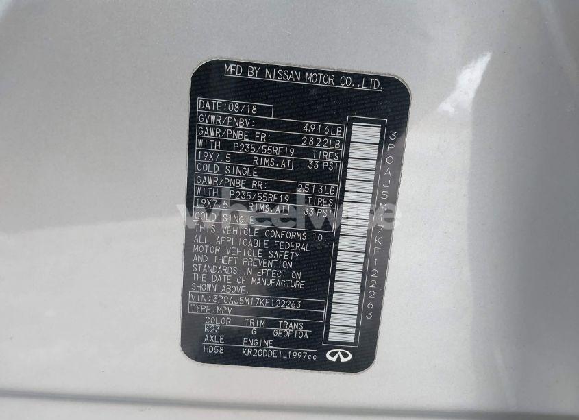 Photo 9 of 2019 Infiniti Qx50 LUXE (VIN 3PCAJ5M17KF122263)