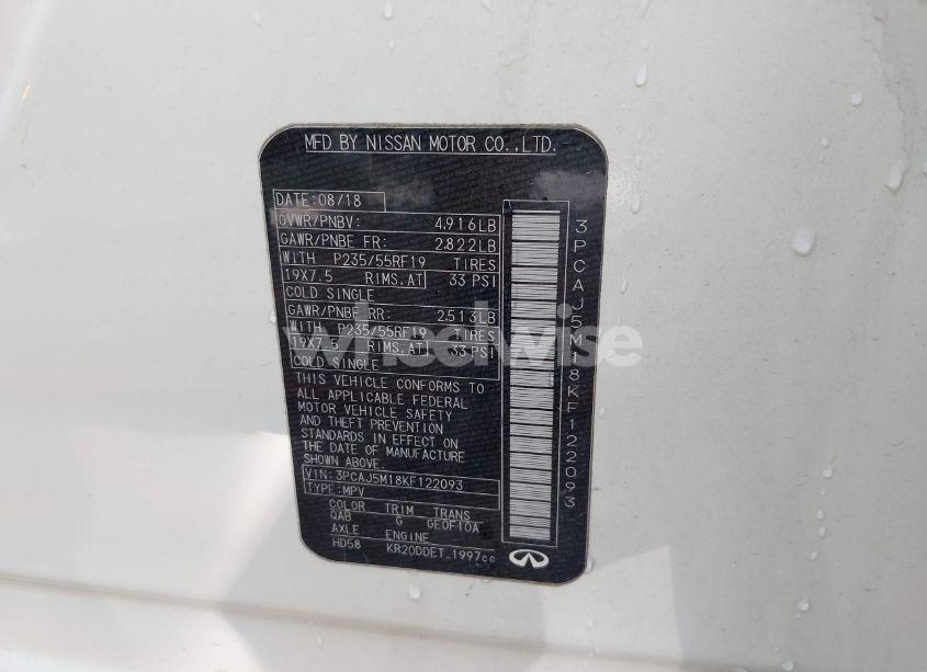 Photo 9 of 2019 Infiniti Qx50 (VIN 3PCAJ5M18KF122093)