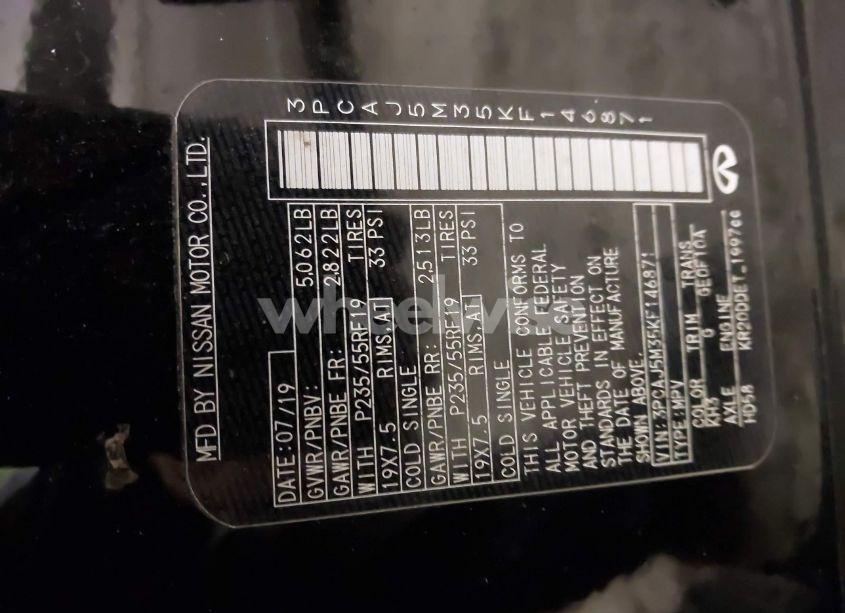 Photo 9 of 2019 Infiniti Qx50 ESSENTIAL (VIN 3PCAJ5M35KF146871)