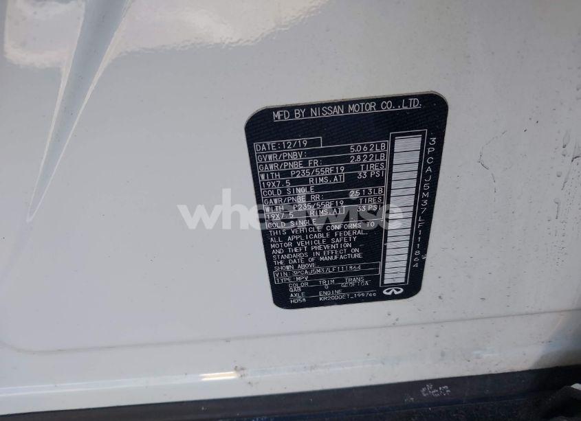 Photo 9 of 2020 Infiniti Qx50 ESSENTIAL AWD (VIN 3PCAJ5M37LF111864)