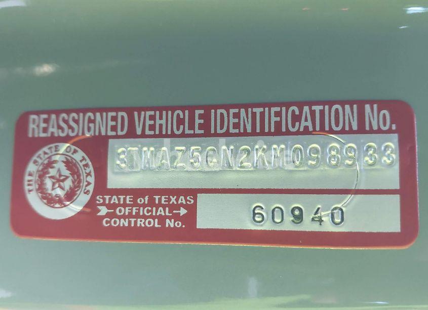 Photo 9 of 2019 Toyota Tacoma (VIN 3TMAZ5CN2KM098933)