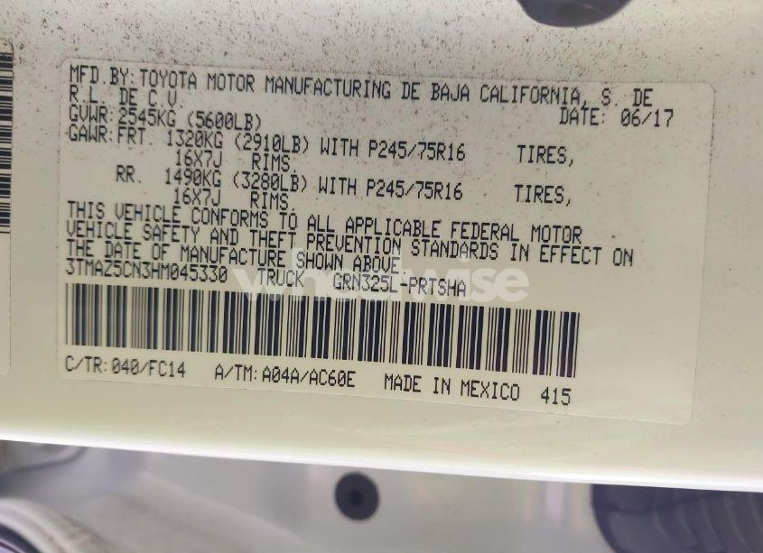 Photo 9 of 2017 Toyota Tacoma SR5 V6 (VIN 3TMAZ5CN3HM045330)