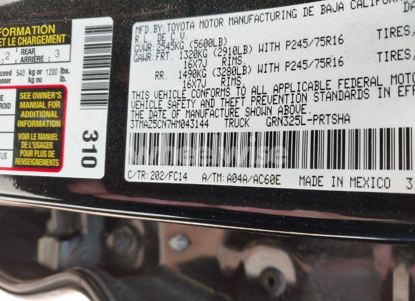 Photo 9 of 2017 Toyota Tacoma SR5 V6 (VIN 3TMAZ5CN7HM043144)