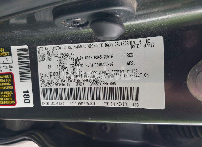 Photo 9 of 2017 Toyota Tacoma SR5 V6 (VIN 3TMAZ5CN7HM046710)