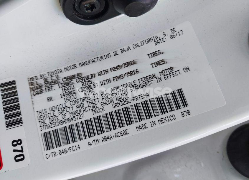 Photo 9 of 2017 Toyota Tacoma SR5 V6 (VIN 3TMAZ5CN8HM045727)