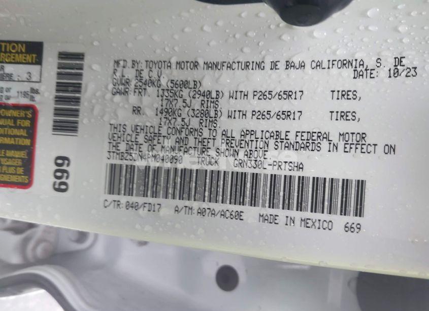 Photo 9 of 2023 Toyota Tacoma TRD SPORT (VIN 3TMBZ5DN4PM040090)