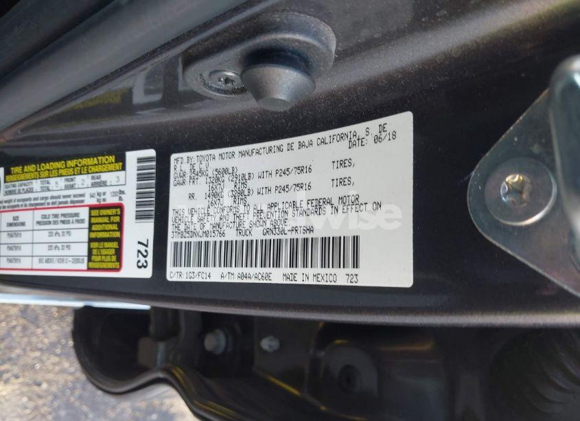 Photo 9 of 2018 Toyota Tacoma SR5 (VIN 3TMBZ5DNXJM015766)