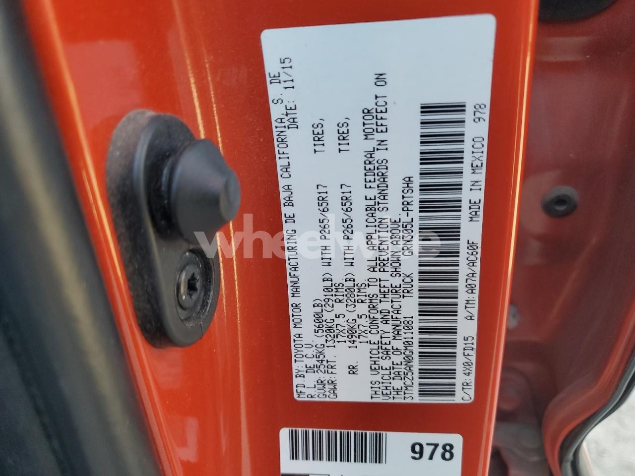 Photo 12 of 2016 TOYOTA TACOMA DOUBLE CAB (VIN 3TMCZ5AN0GM011081)