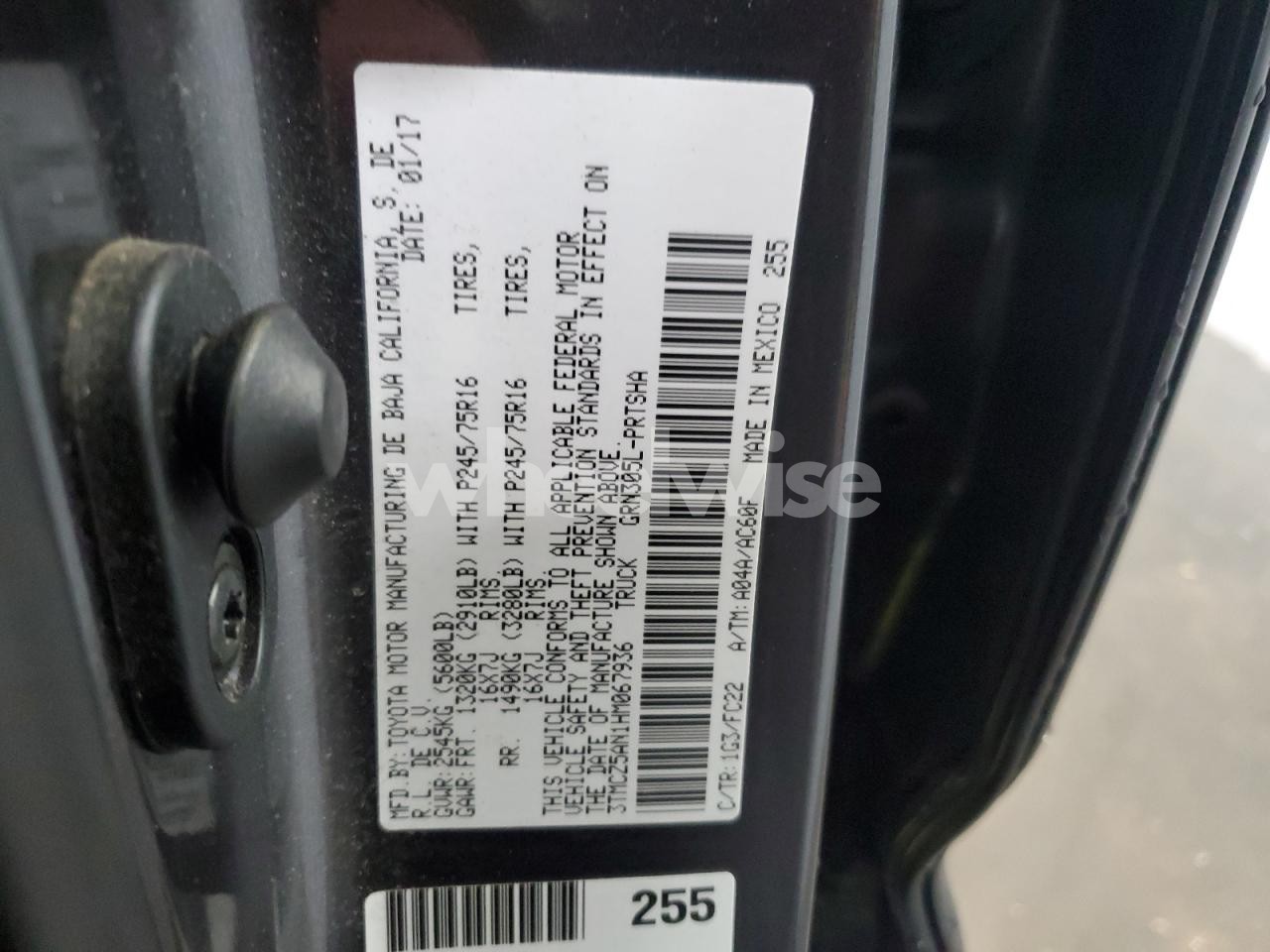 Photo 12 of 2017 TOYOTA TACOMA DOUBLE CAB (VIN 3TMCZ5AN1HM067936)