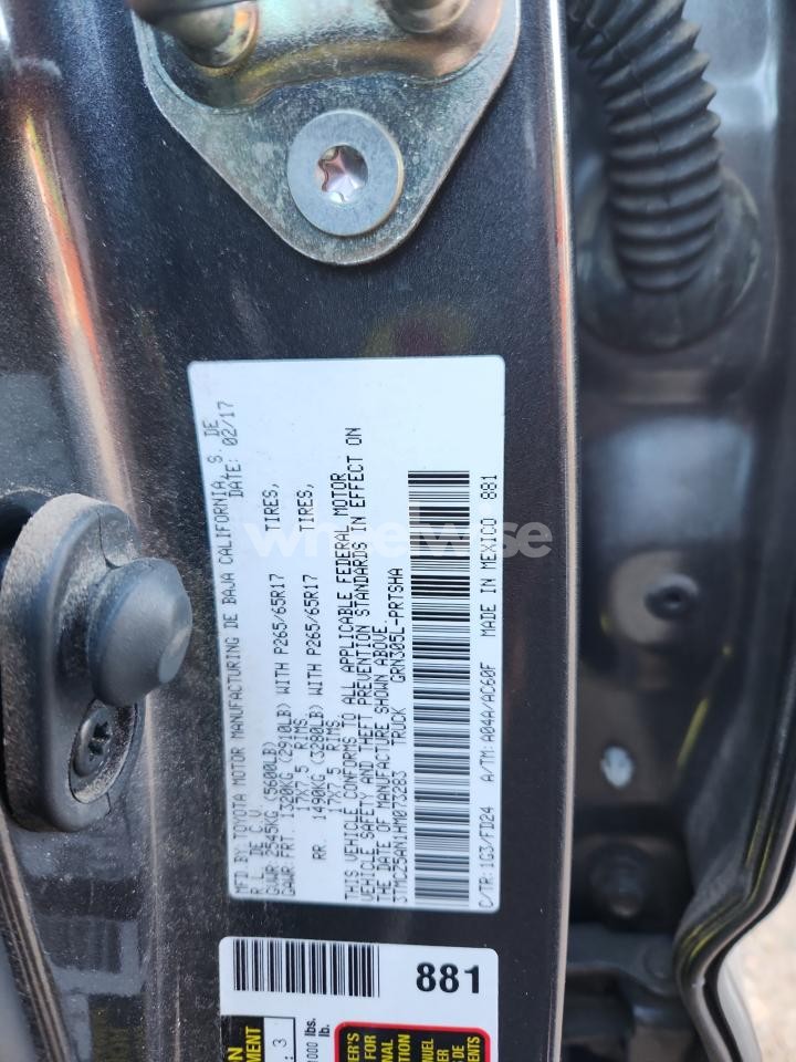 Photo 12 of 2017 TOYOTA TACOMA DOUBLE CAB (VIN 3TMCZ5AN1HM073283)