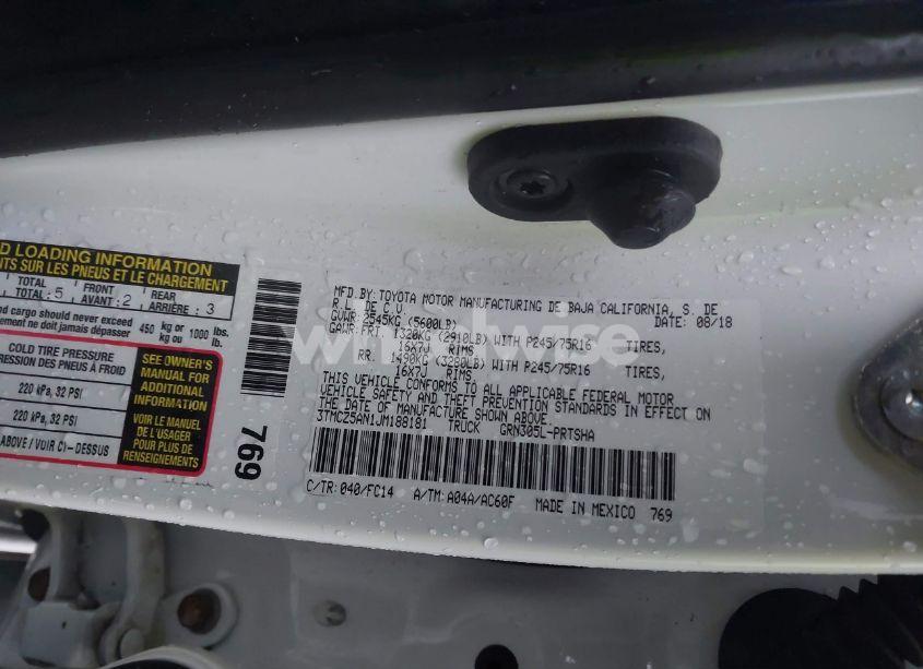 Photo 9 of 2018 Toyota Tacoma SR5 V6 (VIN 3TMCZ5AN1JM188181)