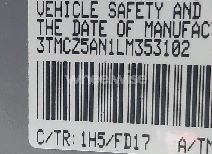 Photo 9 of 2020 Toyota Tacoma TRD SPORT (VIN 3TMCZ5AN1LM353102)