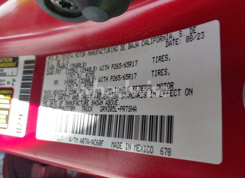 Photo 9 of 2023 Toyota Tacoma TRD SPORT (VIN 3TMCZ5AN1PM623709)