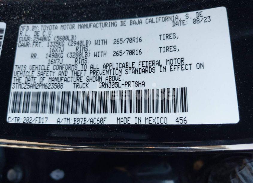 Photo 9 of 2023 Toyota Tacoma TRD OFF ROAD (VIN 3TMCZ5AN2PM623508)