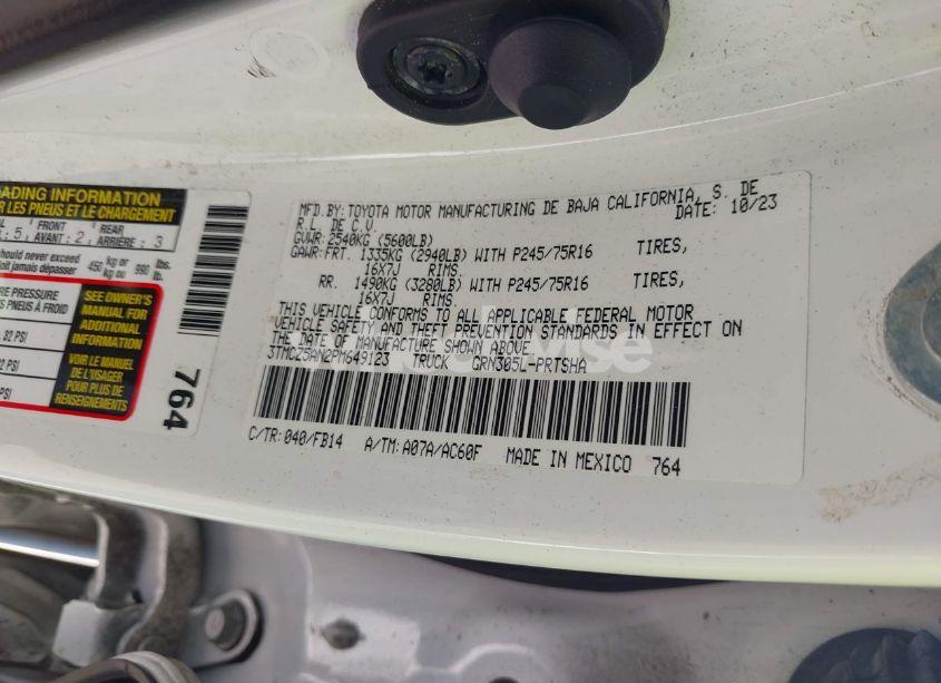 Photo 9 of 2023 Toyota Tacoma SR V6 (VIN 3TMCZ5AN2PM649123)