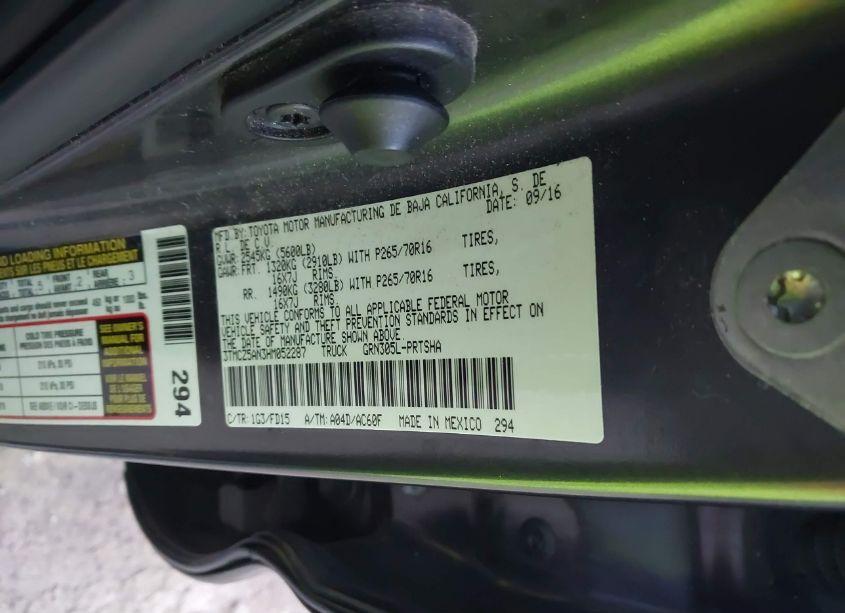 Photo 9 of 2017 Toyota Tacoma TRD OFF ROAD (VIN 3TMCZ5AN3HM052287)