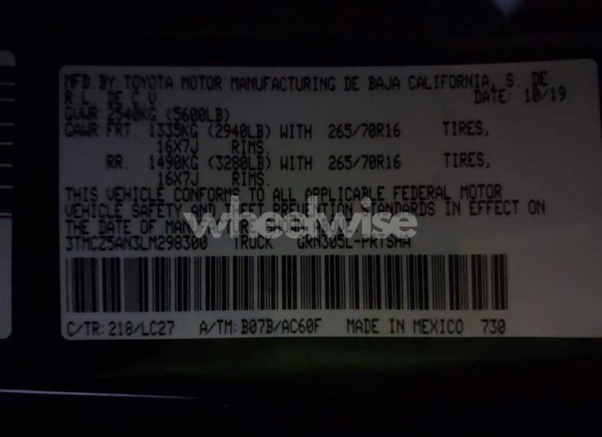 Photo 9 of 2020 Toyota Tacoma TRD OFF-ROAD (VIN 3TMCZ5AN3LM298300)