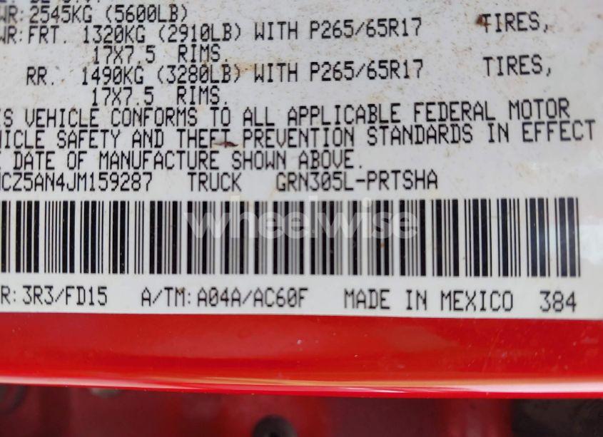 Photo 9 of 2018 Toyota Tacoma TRD SPORT (VIN 3TMCZ5AN4JM159287)