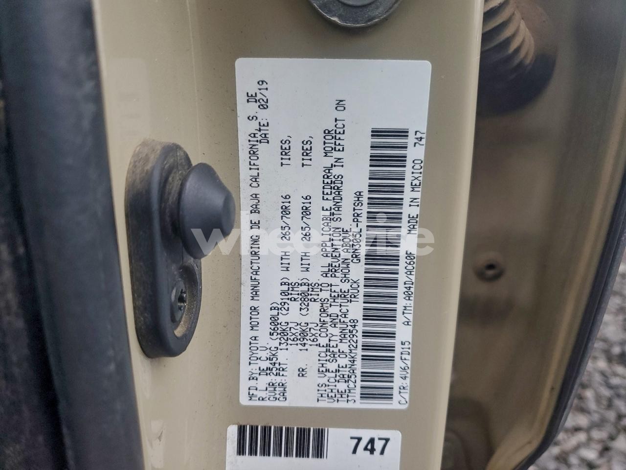 Photo 12 of 2019 TOYOTA TACOMA DOUBLE CAB (VIN 3TMCZ5AN4KM229548)