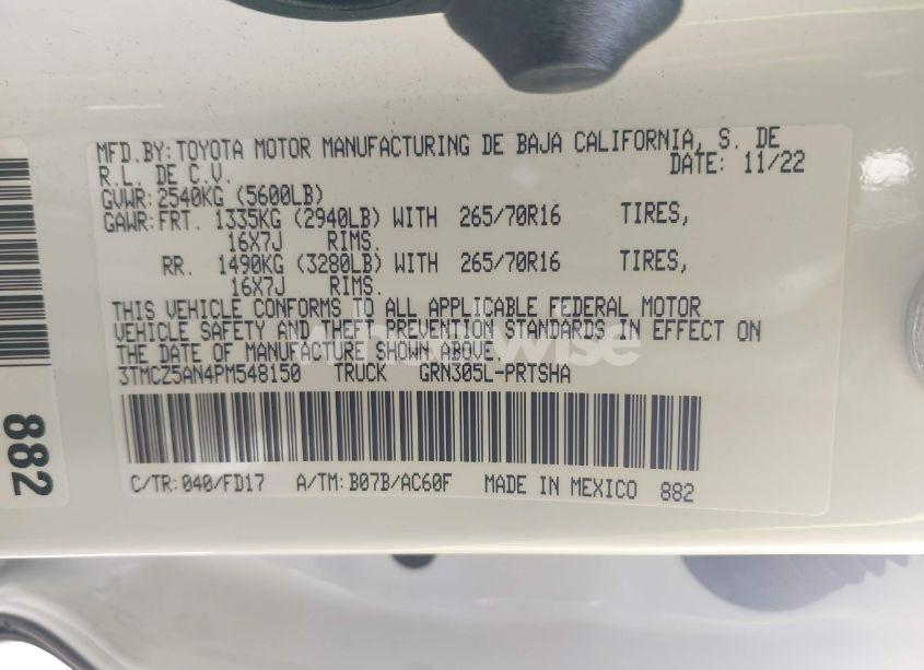 Photo 9 of 2023 Toyota Tacoma TRD OFF ROAD (VIN 3TMCZ5AN4PM548150)