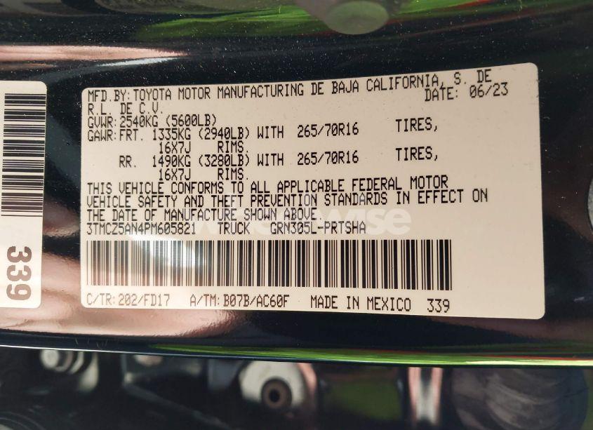 Photo 9 of 2023 Toyota Tacoma TRD OFF ROAD (VIN 3TMCZ5AN4PM605821)