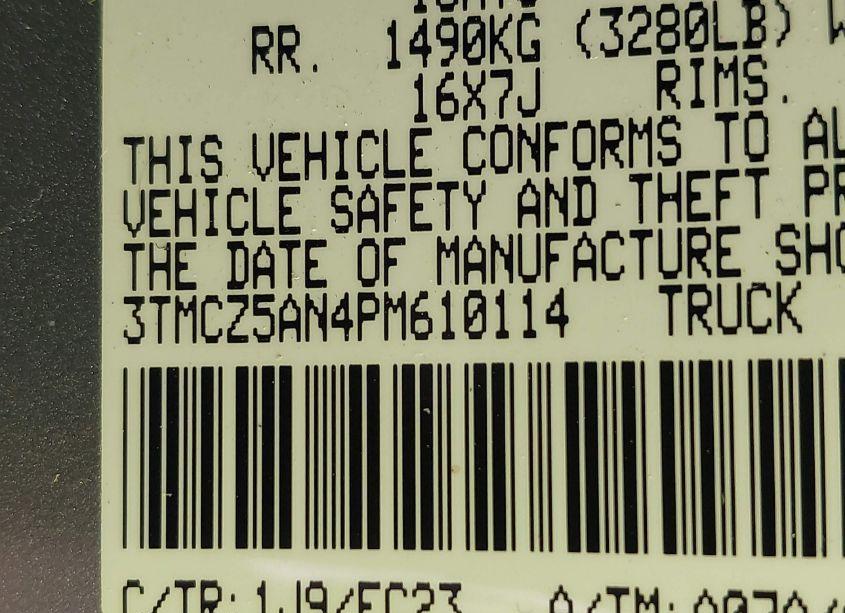 Photo 9 of 2023 Toyota Tacoma SR5 V6 (VIN 3TMCZ5AN4PM610114)