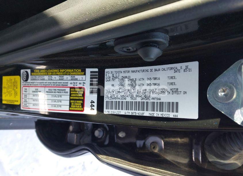Photo 9 of 2021 Toyota Tacoma TRD OFF-ROAD (VIN 3TMCZ5AN5MM410340)