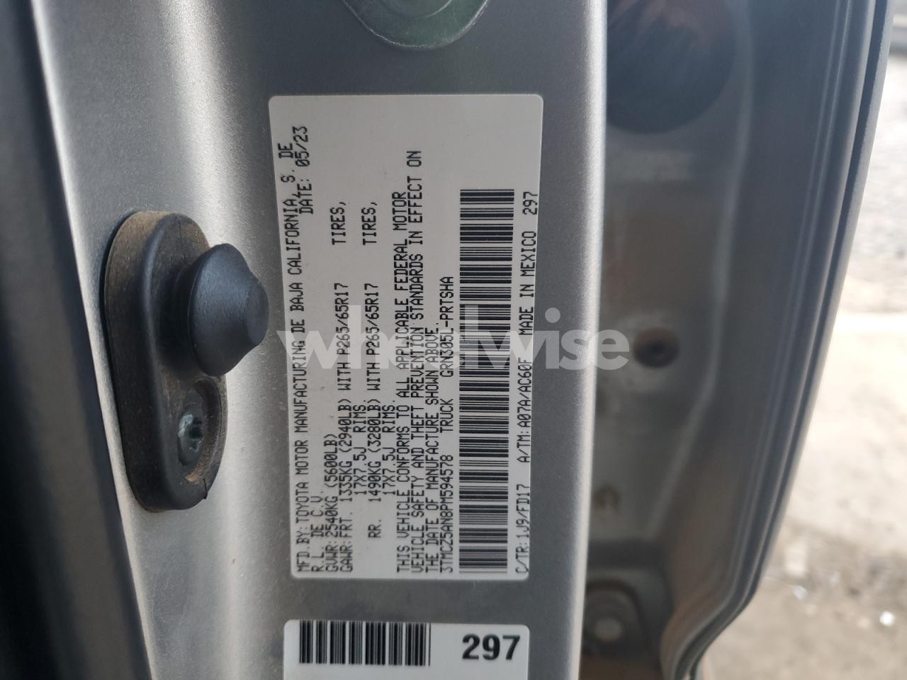 Photo 12 of 2023 TOYOTA TACOMA DOUBLE CAB (VIN 3TMCZ5AN8PM594578)