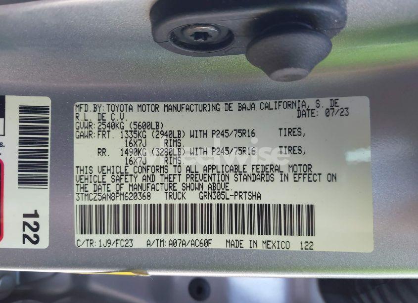 Photo 9 of 2023 Toyota Tacoma SR5 V6 (VIN 3TMCZ5AN8PM620368)