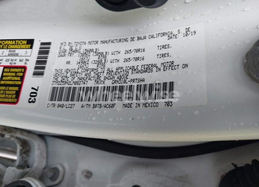 Photo 9 of 2020 Toyota Tacoma TRD OFF-ROAD (VIN 3TMDZ5BN2LM082747)