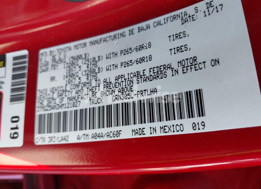 Photo 9 of 2017 Toyota Tacoma LIMITED (VIN 3TMGZ5AN3HM121027)