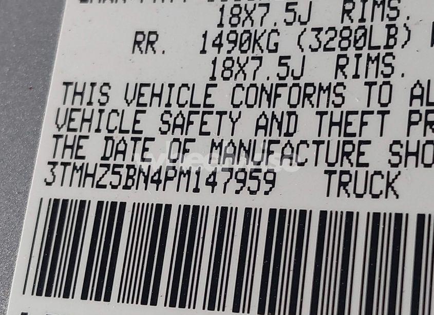 Photo 9 of 2023 Toyota Tacoma LIMITED (VIN 3TMHZ5BN4PM147959)