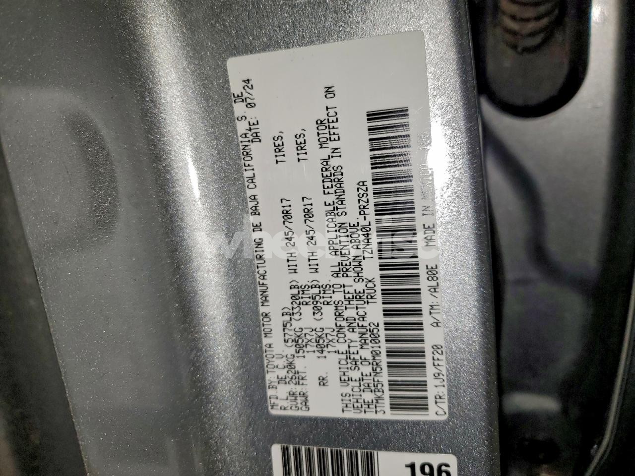 Photo 13 of 2024 TOYOTA TACOMA DOUBLE CAB (VIN 3TMKB5FN5RM010052)