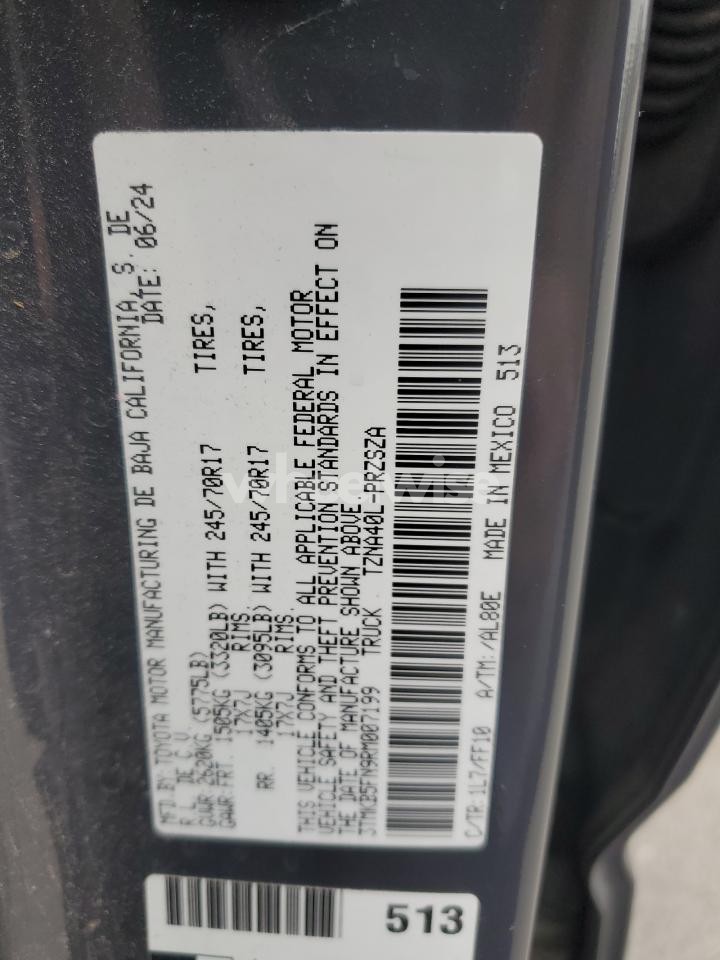 Photo 12 of 2024 TOYOTA TACOMA DOUBLE CAB (VIN 3TMKB5FN9RM007199)