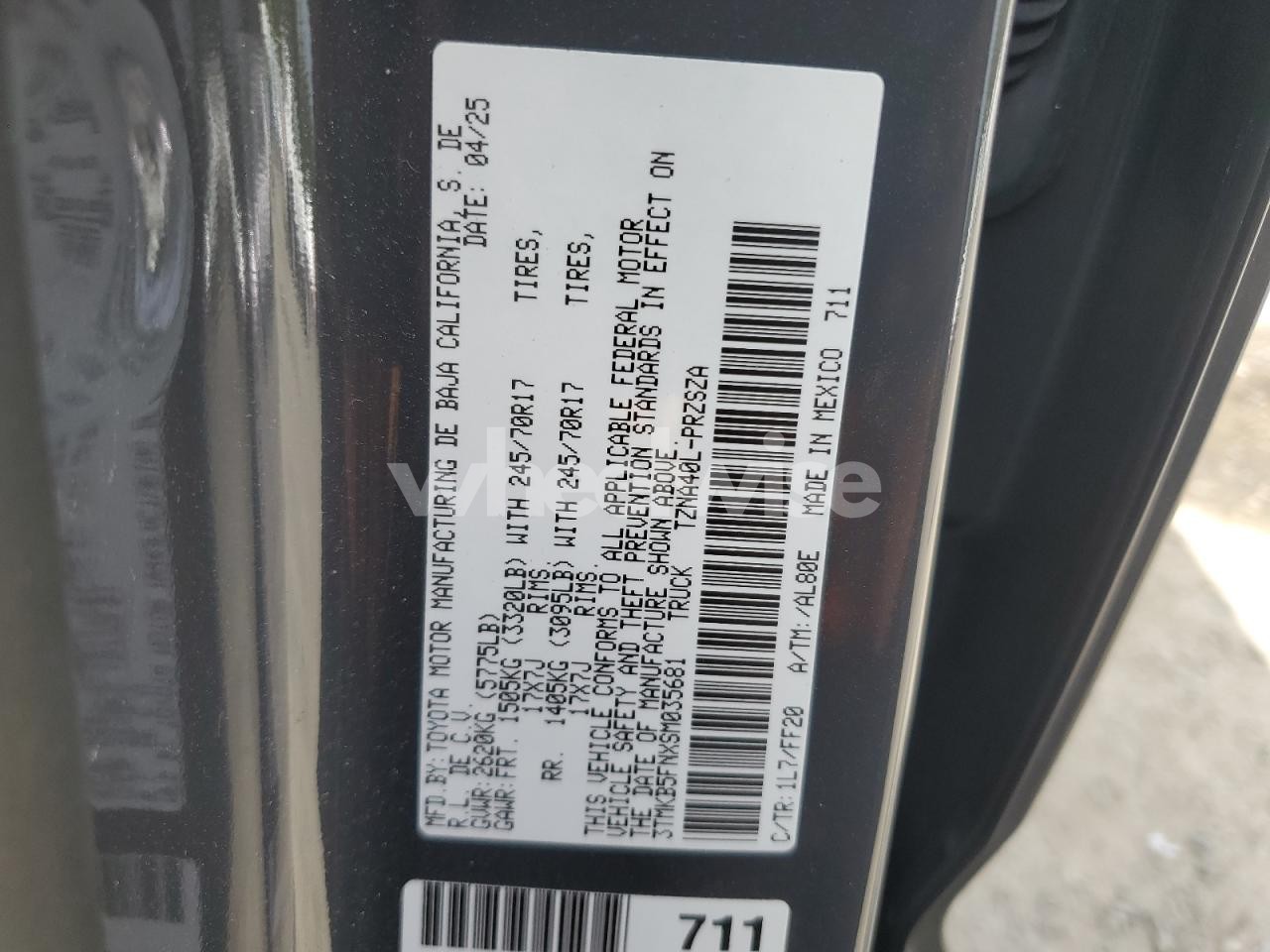 Photo 12 of 2025 TOYOTA TACOMA DOUBLE CAB (VIN 3TMKB5FNXSM035681)