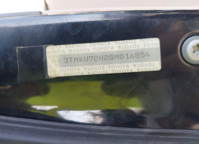 Photo 9 of 2008 Toyota Tacoma PRERUNNER V6 (VIN 3TMKU72N28M016854)