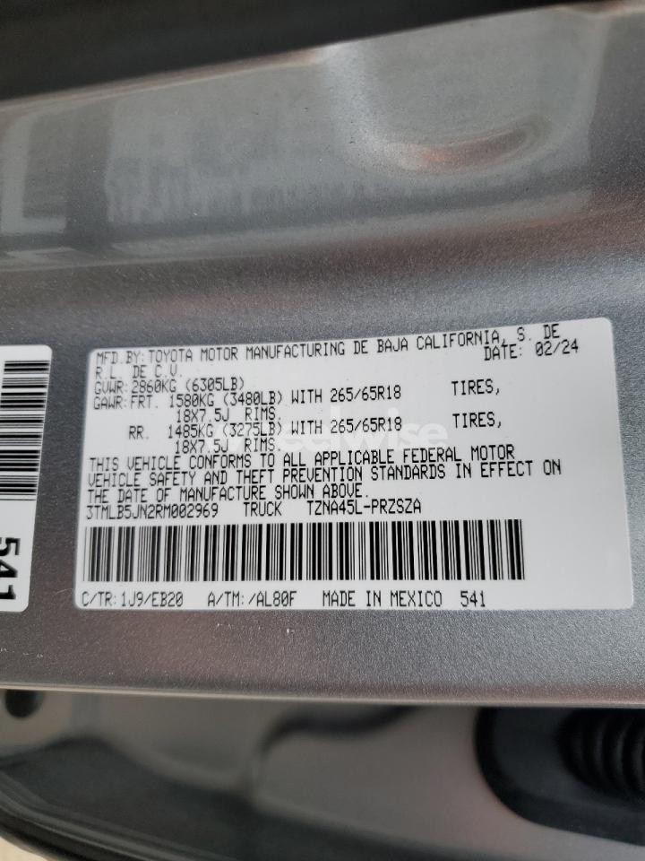 Photo 13 of 2024 TOYOTA TACOMA DOUBLE CAB (VIN 3TMLB5JN2RM002969)