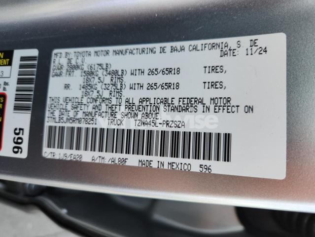 Photo 8 of 2024 TOYOTA TACOMA DOUBLE CAB (VIN 3TMLB5JN5RM078251)