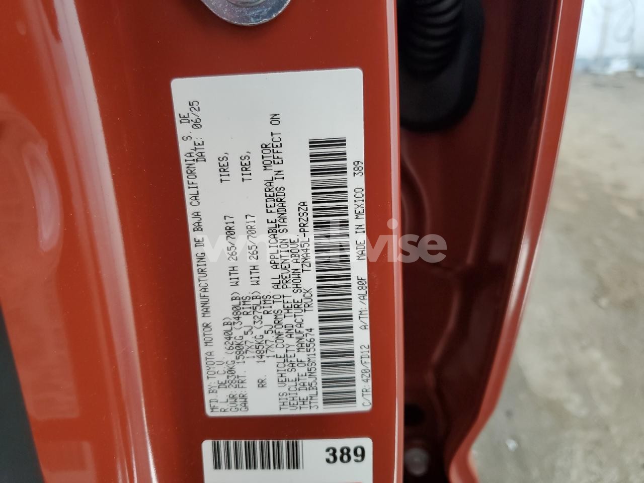 Photo 12 of 2025 TOYOTA TACOMA DOUBLE CAB (VIN 3TMLB5JN5SM155674)