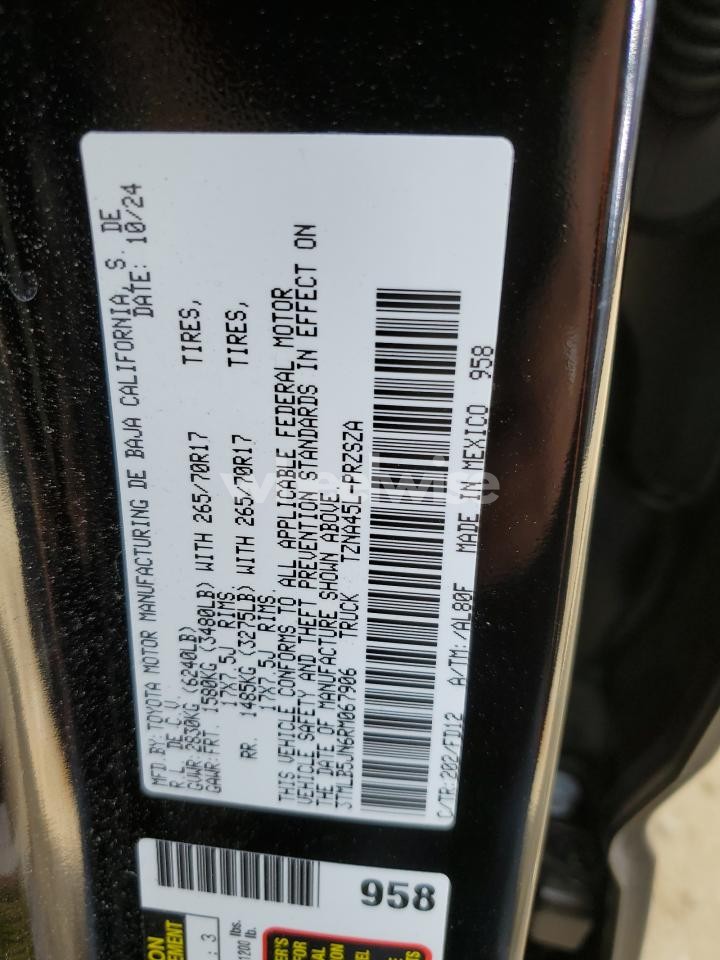 Photo 12 of 2024 TOYOTA TACOMA DOUBLE CAB (VIN 3TMLB5JN6RM067906)