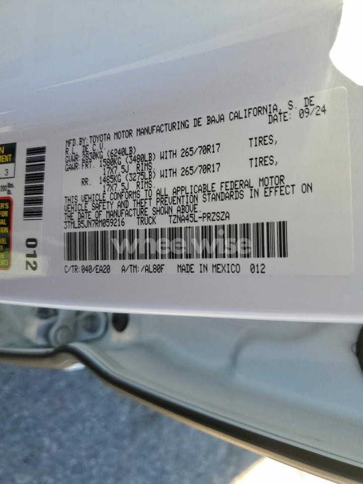 Photo 12 of 2024 TOYOTA TACOMA DOUBLE CAB (VIN 3TMLB5JN7RM059216)