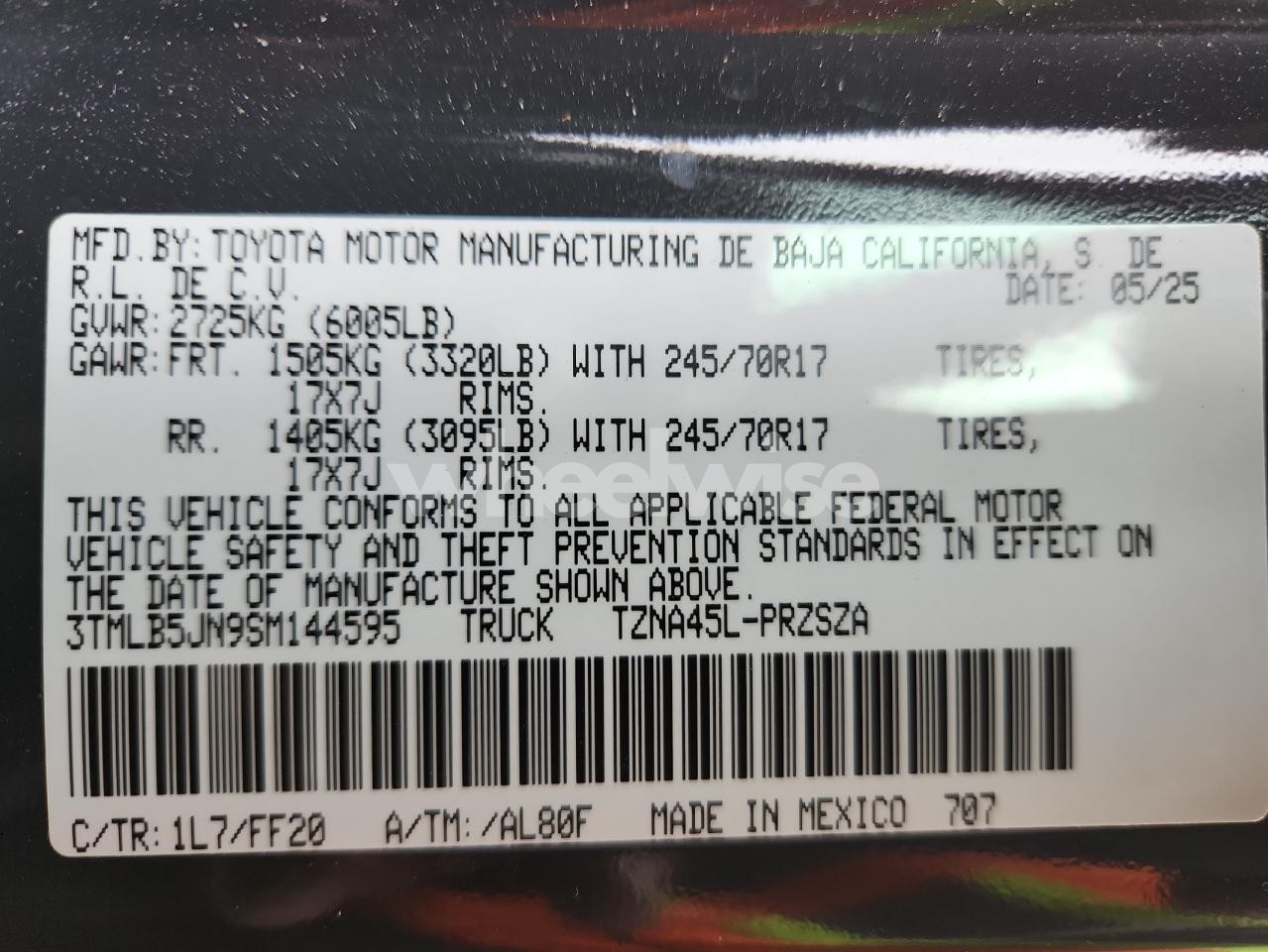 Photo 12 of 2025 TOYOTA TACOMA DOUBLE CAB (VIN 3TMLB5JN9SM144595)