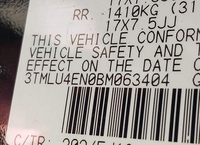 Photo 9 of 2011 Toyota Tacoma DOUBLE CAB (VIN 3TMLU4EN0BM063404)